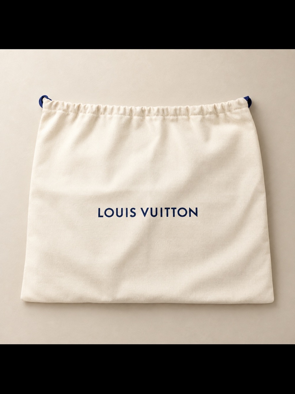 Louis Vuitton Cream dust bag